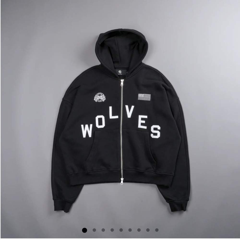 PYRAMID DARCO DOUBLE ZIP HOODIE IN BLACK